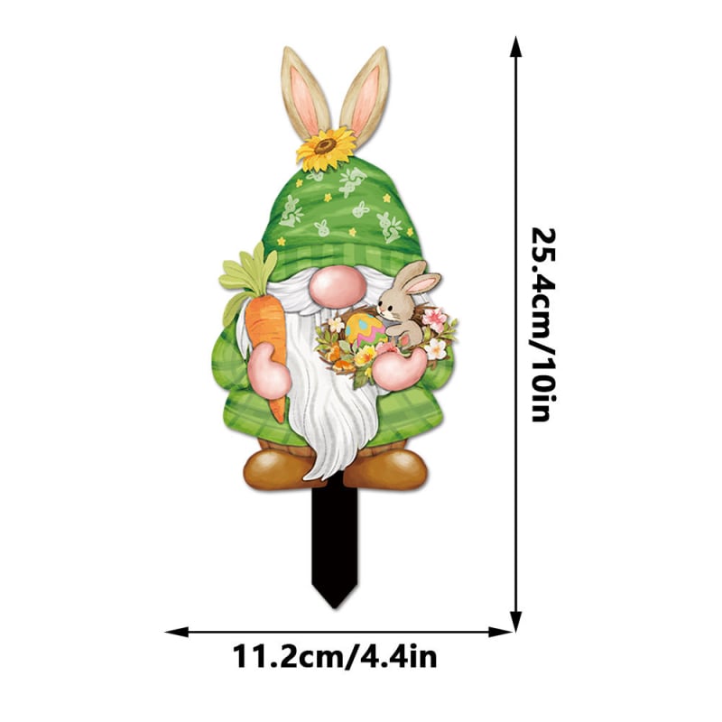 Градински Великденски заек за заравяне в земята — PVC, карикатурен стил, печат; Yiwo; DC