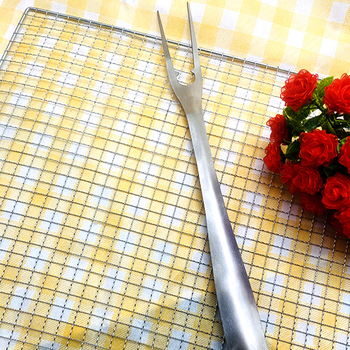 5-членен комплект неръждаеми барбекю инструменти за открито: клипс, четка, вилица, лопатка