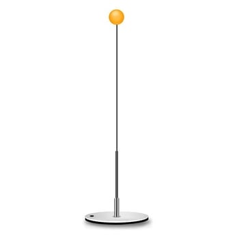 Προπονητής επιτραπέζιας αντισφαίρισης με μαλακό άξονα και μπάλα όρασης για ατομική προπόνηση, μεταλλική βάση