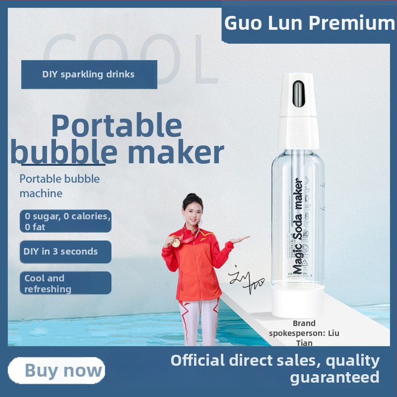 Guo Lun Youpin KT-128A aparat za gaziranu vodu – aerator mjehurića za kućnu upotrebu i putovanja, prijenosan