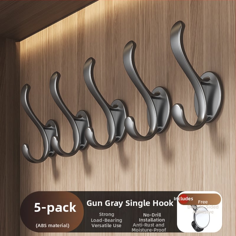 Пластмасова закачалка за дрехи за врата - без пробиване, инжекционно формована, модерен минималистичен стил (Qian Dou Wang)