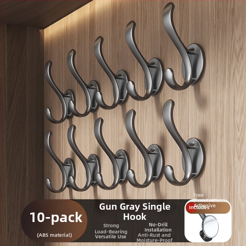 Пластмасова закачалка за дрехи за врата - без пробиване, инжекционно формована, модерен минималистичен стил (Qian Dou Wang)