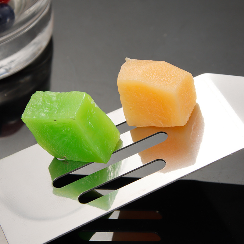 Nehrđajuća čelična teppanyaki špatula s plastičnom ručkom; protuklizna, otporna na visoke temperature, zaštita od opeklina
