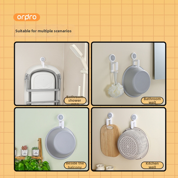 Nástenný zavesený úložný systém pre umývadlo a vaňu – bez vrtania, plast, ordpro, 130 g, moderný jednoduchý štýl