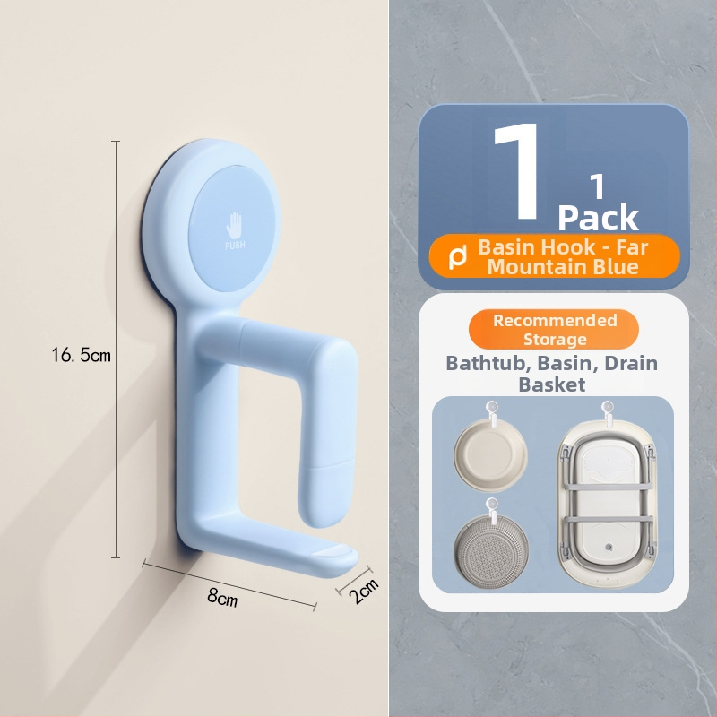 Nástenný zavesený úložný systém pre umývadlo a vaňu – bez vrtania, plast, ordpro, 130 g, moderný jednoduchý štýl