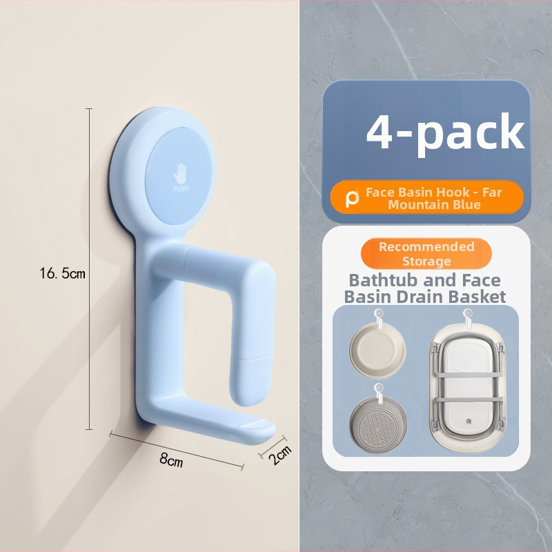 Nástenný zavesený úložný systém pre umývadlo a vaňu – bez vrtania, plast, ordpro, 130 g, moderný jednoduchý štýl