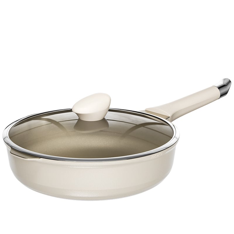 Tiganj za prženje od aluminijske legure s neprijanjajućim premazom, model TCBTJG, višeslojno dno, težina oko 1,5 kg