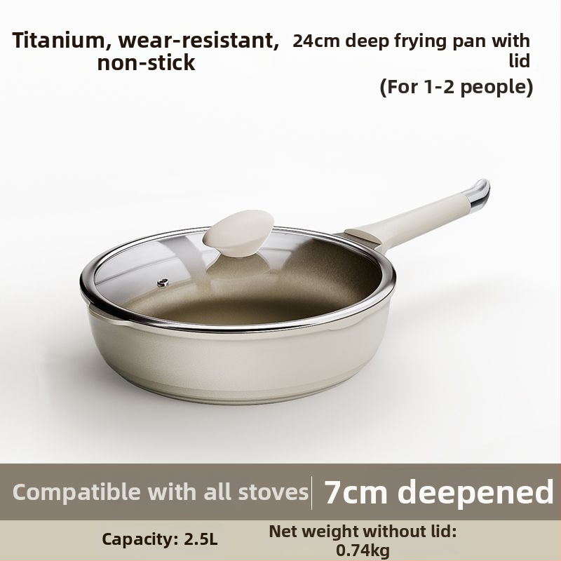 Pánvica na smaženie z hliníkovej zliatiny s nepriľnavým povrchom, model TCBTJG, viacvrstvové dno, hmotnosť približne 1,5 kg