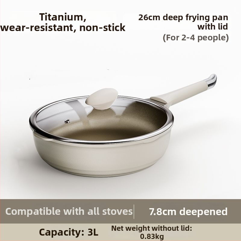 Pánvica na smaženie z hliníkovej zliatiny s nepriľnavým povrchom, model TCBTJG, viacvrstvové dno, hmotnosť približne 1,5 kg