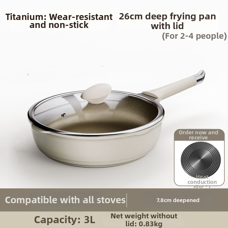 Pánvica na smaženie z hliníkovej zliatiny s nepriľnavým povrchom, model TCBTJG, viacvrstvové dno, hmotnosť približne 1,5 kg