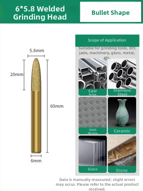 Diamantová brúsna hlava, emery brúsna hlava, priama brúsna hlava, vhodná pre kameň, mramor a obklady