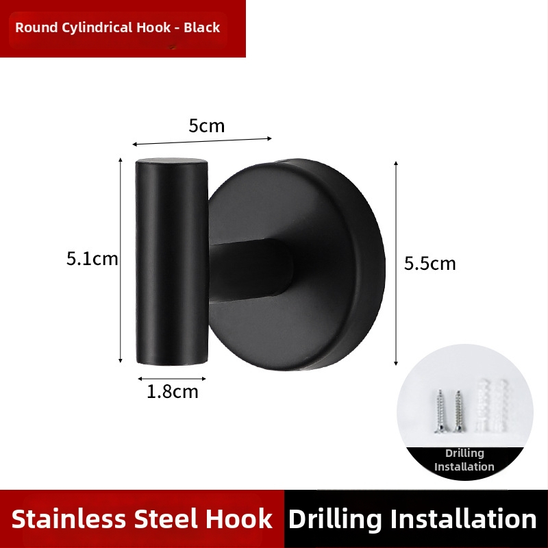 Nerezový nástenný vešiak na kabát, jednooký háčik, kúpeľňa a chodba, štýl Light Luxury, hmotnosť 0.1 kg, povrchová úprava: brúsený povrch a lakovanie