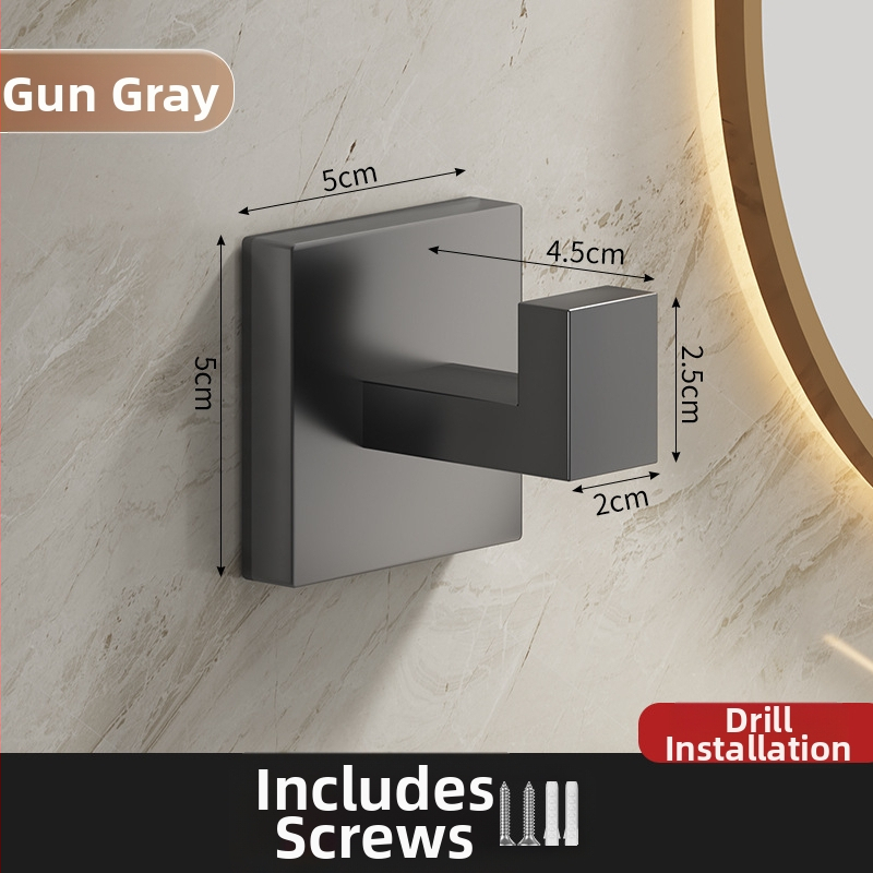 Nerezový nástenný vešiak na kabát, jednooký háčik, kúpeľňa a chodba, štýl Light Luxury, hmotnosť 0.1 kg, povrchová úprava: brúsený povrch a lakovanie