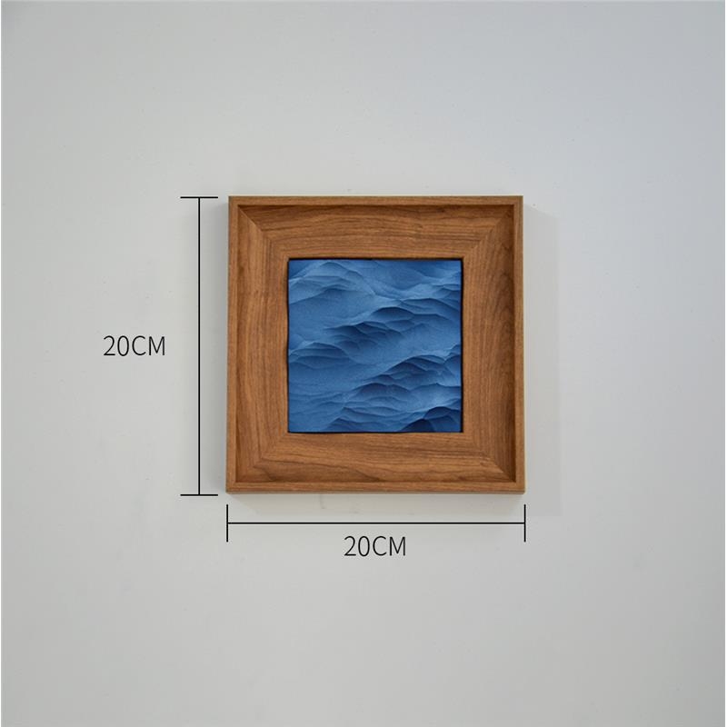 Óceán-témájú kézzel faragott asztali dísz tömör fából, Ins stílusú gravírozás, születésnapi ajándék osztálytársnak