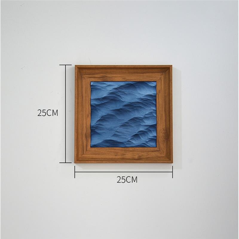 Óceán-témájú kézzel faragott asztali dísz tömör fából, Ins stílusú gravírozás, születésnapi ajándék osztálytársnak