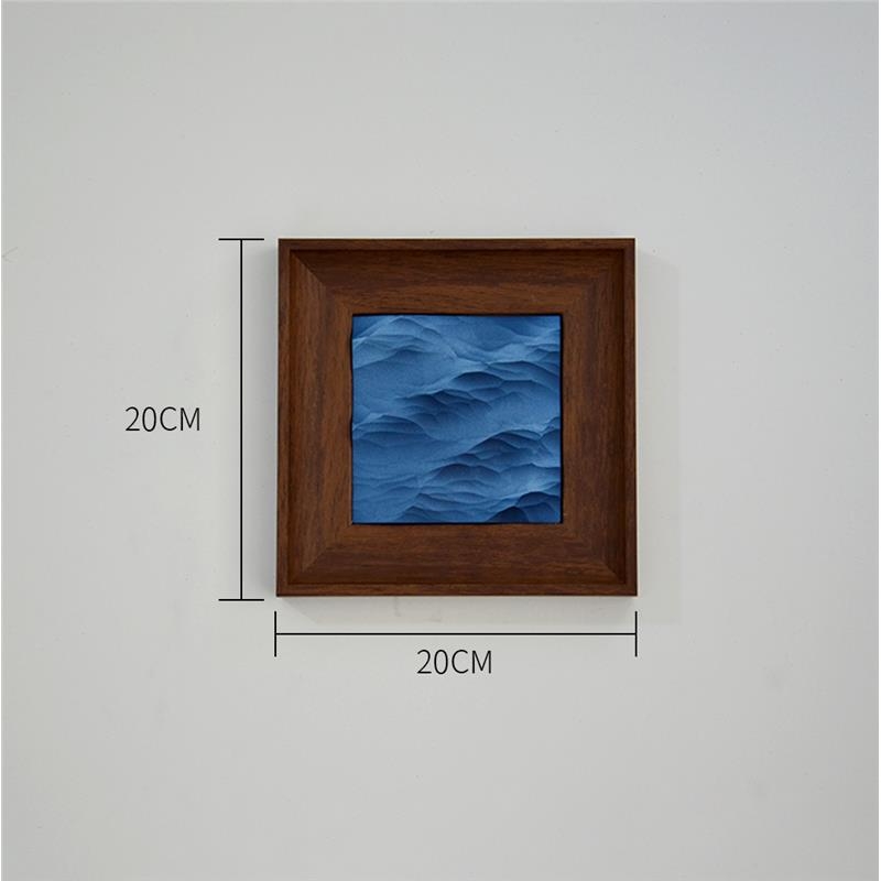 Óceán-témájú kézzel faragott asztali dísz tömör fából, Ins stílusú gravírozás, születésnapi ajándék osztálytársnak