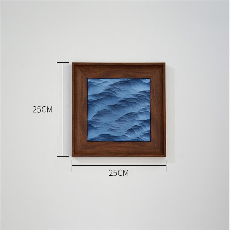 Óceán-témájú kézzel faragott asztali dísz tömör fából, Ins stílusú gravírozás, születésnapi ajándék osztálytársnak