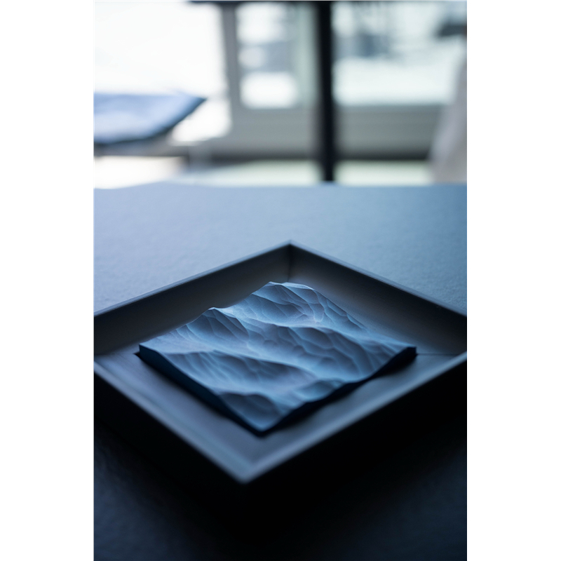 Óceán-témájú kézzel faragott asztali dísz tömör fából, Ins stílusú gravírozás, születésnapi ajándék osztálytársnak