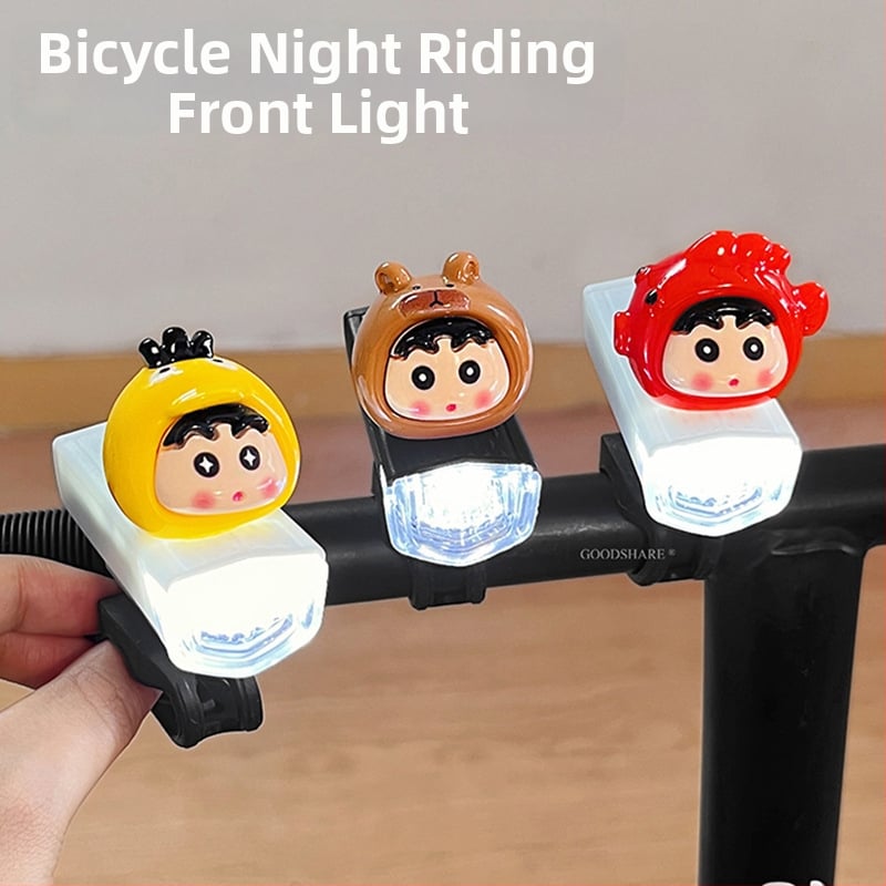 Éjszakai kerékpározáshoz tervezett első lámpa, aranyos Shin-Chan figurával – gyerekeknek szánt mountain/road bicikli világítás (Feldolgozás és testreszabás: Nincs; Márka: Egyéb; Import: Nem)