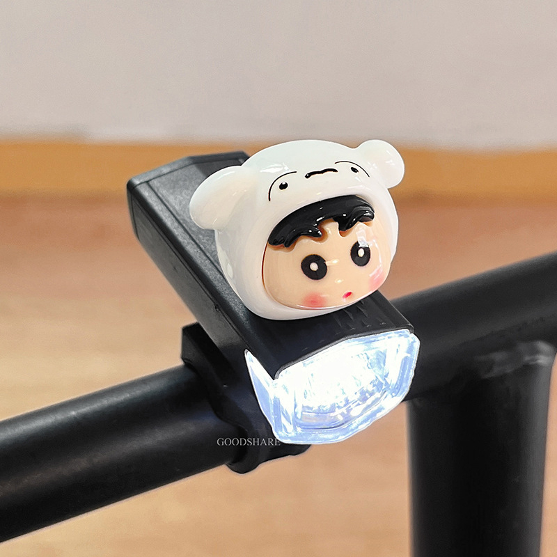 Éjszakai kerékpározáshoz tervezett első lámpa, aranyos Shin-Chan figurával – gyerekeknek szánt mountain/road bicikli világítás (Feldolgozás és testreszabás: Nincs; Márka: Egyéb; Import: Nem)