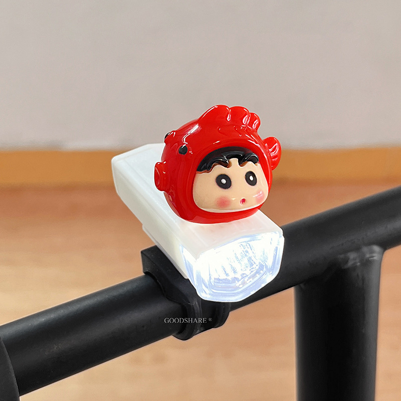 Éjszakai kerékpározáshoz tervezett első lámpa, aranyos Shin-Chan figurával – gyerekeknek szánt mountain/road bicikli világítás (Feldolgozás és testreszabás: Nincs; Márka: Egyéb; Import: Nem)