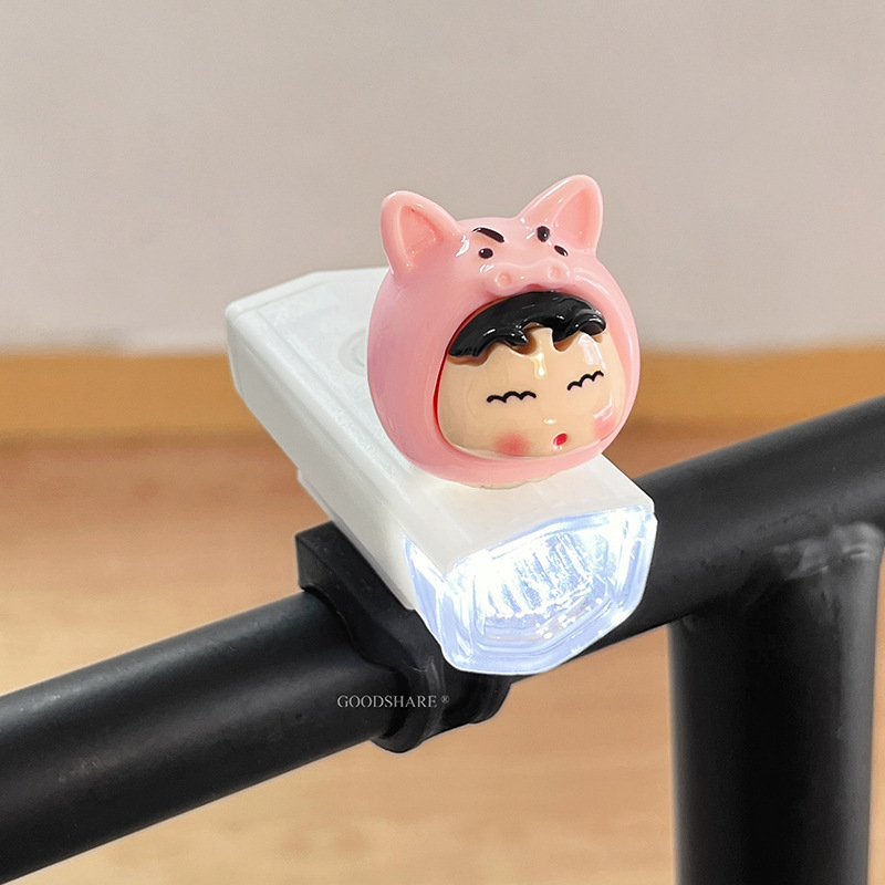 Éjszakai kerékpározáshoz tervezett első lámpa, aranyos Shin-Chan figurával – gyerekeknek szánt mountain/road bicikli világítás (Feldolgozás és testreszabás: Nincs; Márka: Egyéb; Import: Nem)