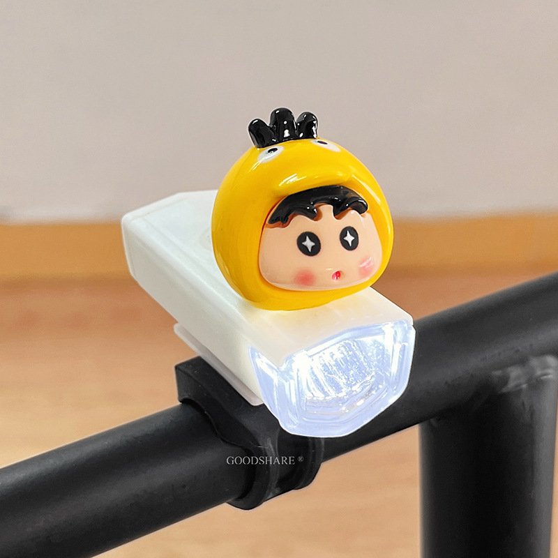 Éjszakai kerékpározáshoz tervezett első lámpa, aranyos Shin-Chan figurával – gyerekeknek szánt mountain/road bicikli világítás (Feldolgozás és testreszabás: Nincs; Márka: Egyéb; Import: Nem)