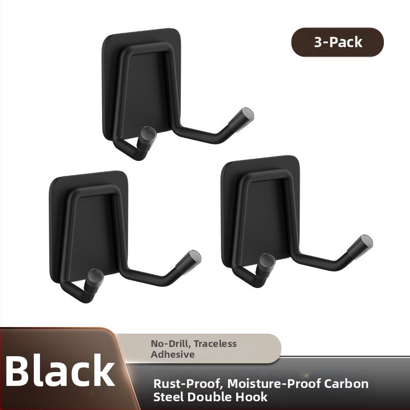 Nerezový oceľový vešiak na stenu bez vŕtania – do kúpeľne a kuchyne, samolepiace uchytenie, moderný minimalistický dizajn, lesklý povrch, hmotnosť 0.2 kg