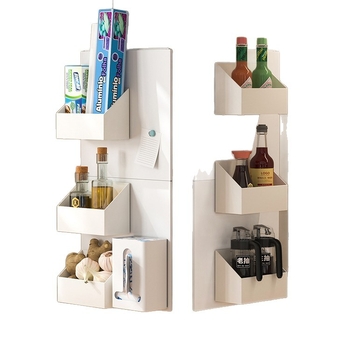 Kuhinjski magnetski pegboard zidni organizator - višestruka namjena, karbon čelik, moderni minimalistički stil, lansiran 2024