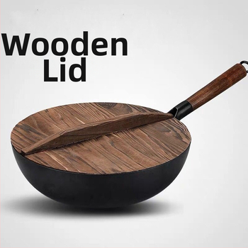 AMM-008 Wok čínskeho štýlu z tenkého železa, bez povlaku, hĺbka 10 cm, dno s jedným dnom