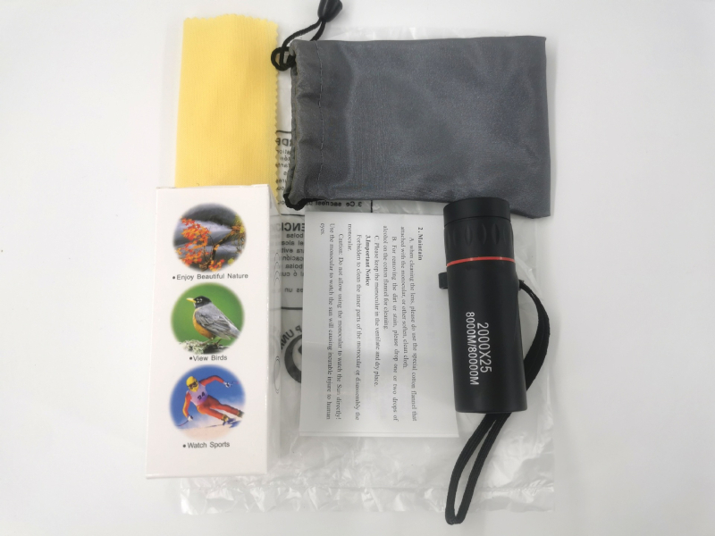 Монокулярен телескоп, с висока резолюция, мощно увеличение, компактен за външно ползване, съвместим със смартфон за снимки