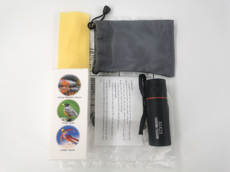 Монокулярен телескоп, с висока резолюция, мощно увеличение, компактен за външно ползване, съвместим със смартфон за снимки