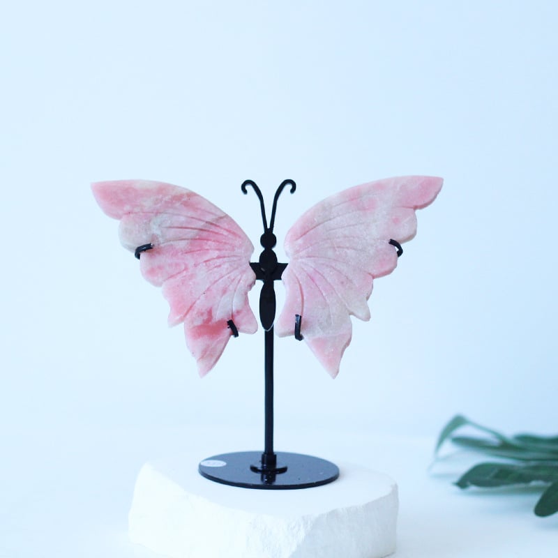 Αμέθυστος κρύσταλλος με σκαλισμένα φτερά πεταλούδας – γεωμετρικός διακοσμητικός, συσκευασία από χαρτόνι, χριστουγεννιάτικo δώρο