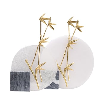 Орнаменти - метал и мрамор, кристални акценти, китайски стил, за моделна стая