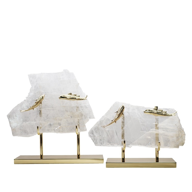 Орнаменти - метал и мрамор, кристални акценти, китайски стил, за моделна стая