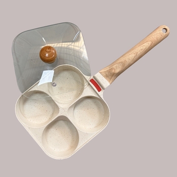 Maifan kamen jaja-burger tava, četiri rupe, neprijanjajuća, model 1123, 1,5 kg