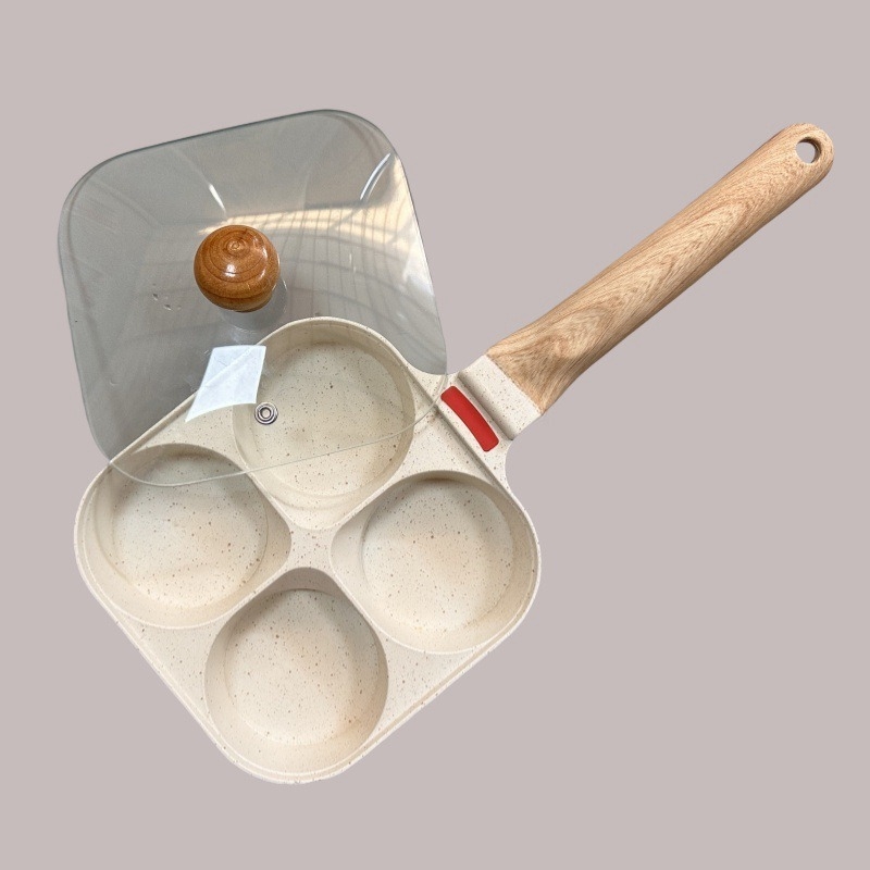 Maifan kamen jaja-burger tava, četiri rupe, neprijanjajuća, model 1123, 1,5 kg