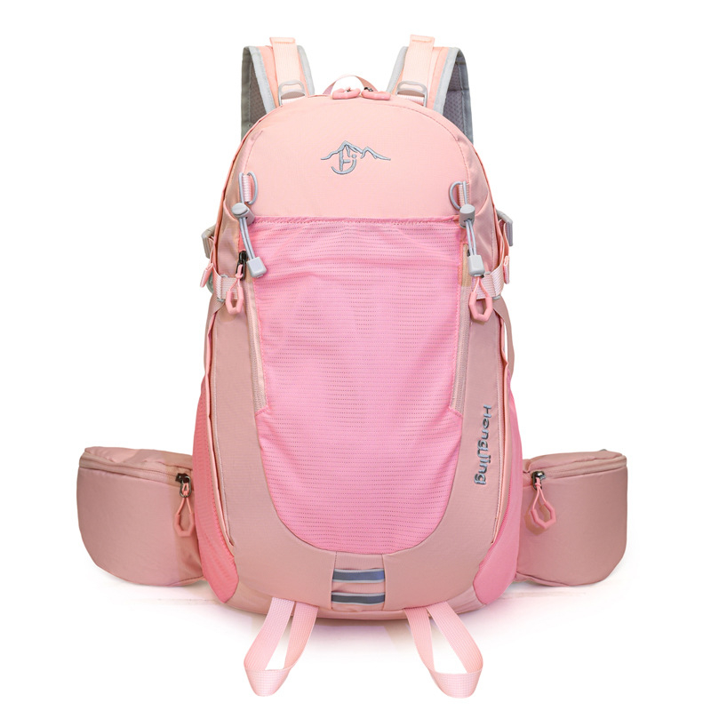 Планинска раница за походи и колоездене, голям капацитет, водоустойчива материя, носеща система с извита презрамка, унисекс дизайн, за пътуване на открито