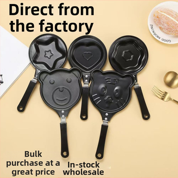 Panvica na vajíčko so srdcovým tvarom, mini liatina, neprilnavá, kompatibilná s indukčnou doskou, hĺbka 1 cm