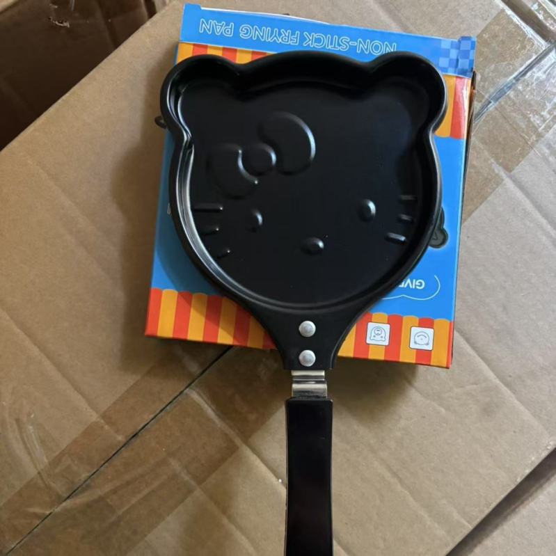 Tav za jaja u obliku srca, mini, od lijevanog željeza, neprijanjajuća, kompatibilna s indukcijskom pločom, dubina 1 cm