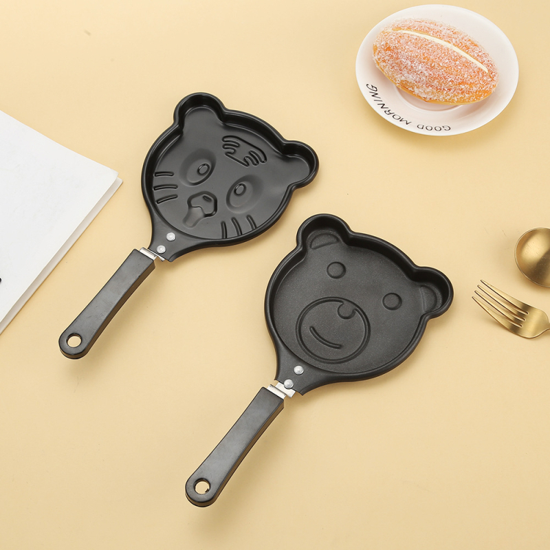 Tav za jaja u obliku srca, mini, od lijevanog željeza, neprijanjajuća, kompatibilna s indukcijskom pločom, dubina 1 cm