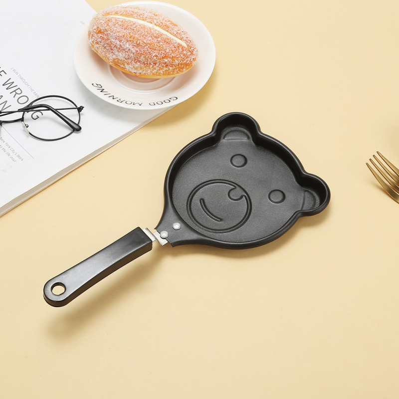 Tav za jaja u obliku srca, mini, od lijevanog željeza, neprijanjajuća, kompatibilna s indukcijskom pločom, dubina 1 cm