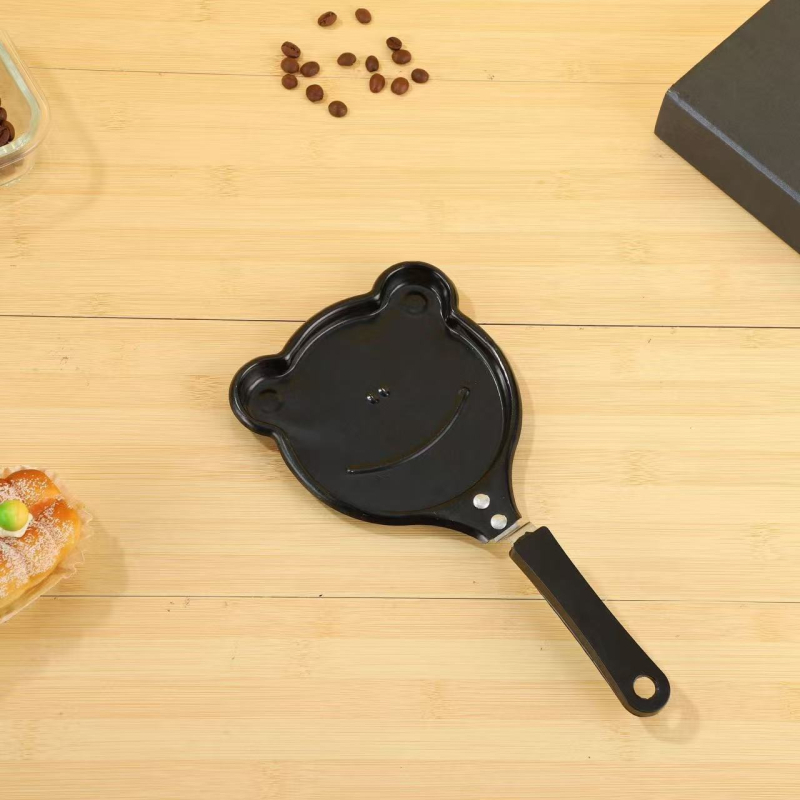 Tav za jaja u obliku srca, mini, od lijevanog željeza, neprijanjajuća, kompatibilna s indukcijskom pločom, dubina 1 cm