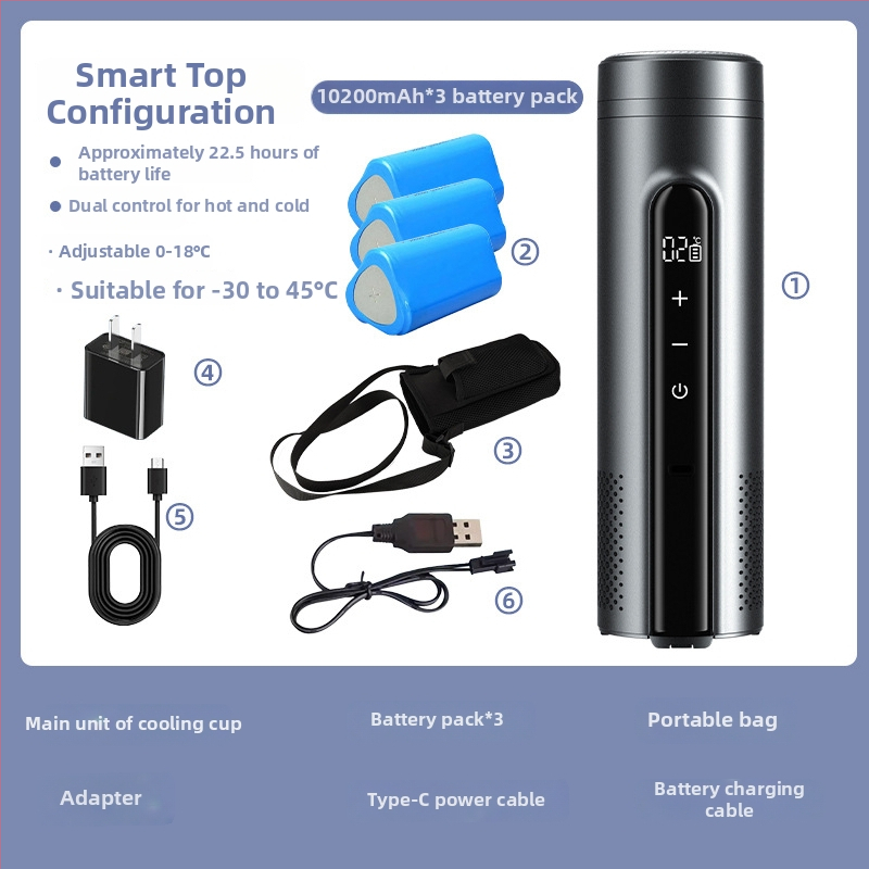 Termoelektrický automobilový chladič, prenosný a nabíjateľný (objem do 5 l, výkon 10 W, chladenie 2°C, kúrenie 18°C)