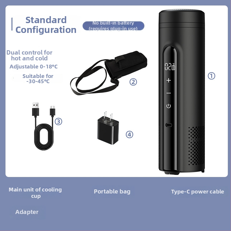 Termoelektrický automobilový chladič, prenosný a nabíjateľný (objem do 5 l, výkon 10 W, chladenie 2°C, kúrenie 18°C)