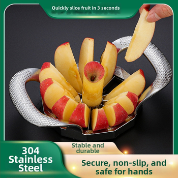 Nástroj na rezanie jabĺk a ovocia z 304 nerezovej ocele, s vyberaním jadier, delič ovocia, tlač loga k dispozícii