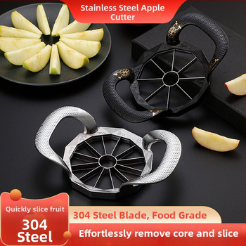 Nástroj na rezanie jabĺk a ovocia z 304 nerezovej ocele, s vyberaním jadier, delič ovocia, tlač loga k dispozícii