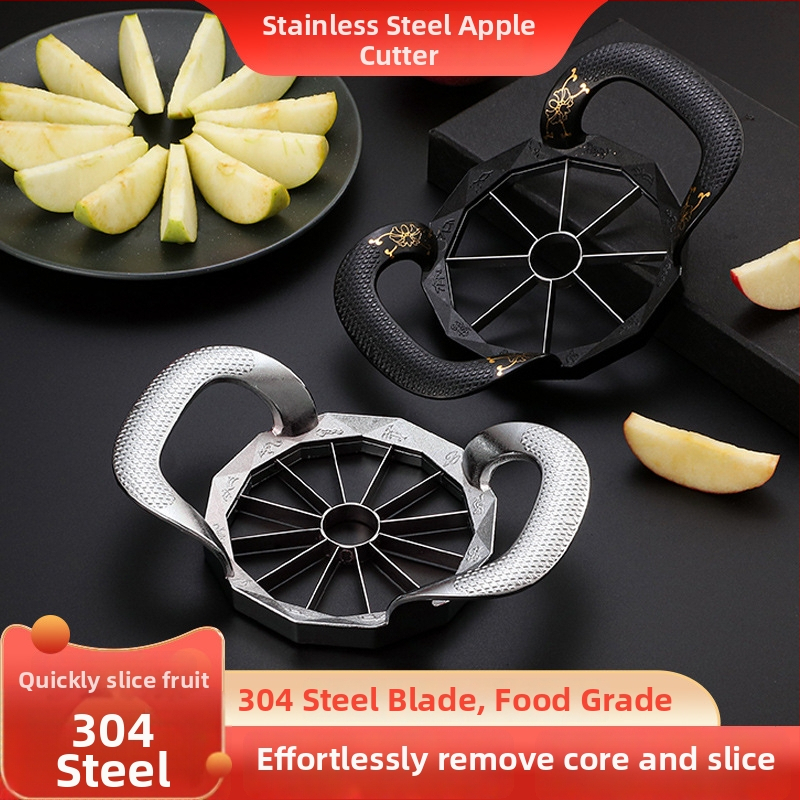 Nástroj na rezanie jabĺk a ovocia z 304 nerezovej ocele, s vyberaním jadier, delič ovocia, tlač loga k dispozícii