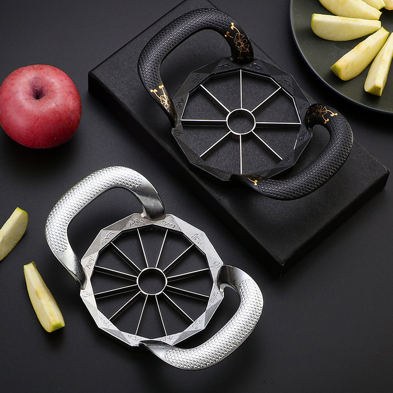 Instrument de tăiere mere și fructe din oțel inoxidabil 304, cu eliminator de miez, divizor de fructe, imprimare logo disponibil