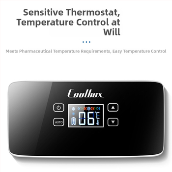 Преносим мини хладилник за инсулин за кола и дом, охлаждане 0-8°C, 12V, 10W, презареждащ се